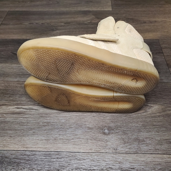 ADIDAS Tubular Invader Suede Strap Khaki High Top Sneakers - Picture 9 of 12